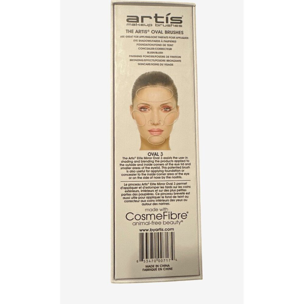 Artis Elite Collection Oval 3 Brush Mirror Finish CosmeFibre Animal-Free Bristle - Picture 4 of 4